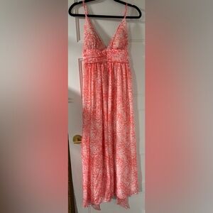 Moda International Coral Pink Maxi Dress